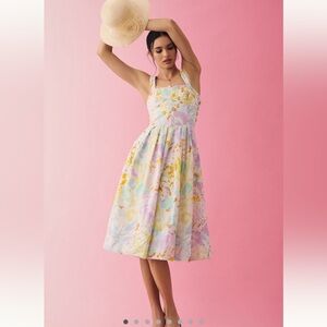 Maeve Sleeveless Sweetheart Corset A-Line Dress (1X)